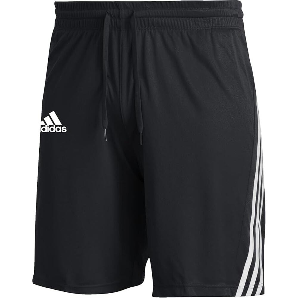 NWT Adidas Men 3 Stripe Short ,Black/White-Size XS